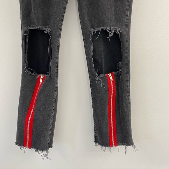 The Ragged Priest Scratch Jean Charcoal/Red Size 24 - Picture 13 of 16